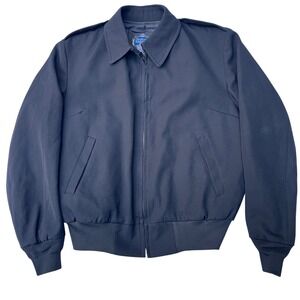 VTG Neptune Garment Co. Boston Insulated‎ Bomber Jacket Workwear Black Size 16